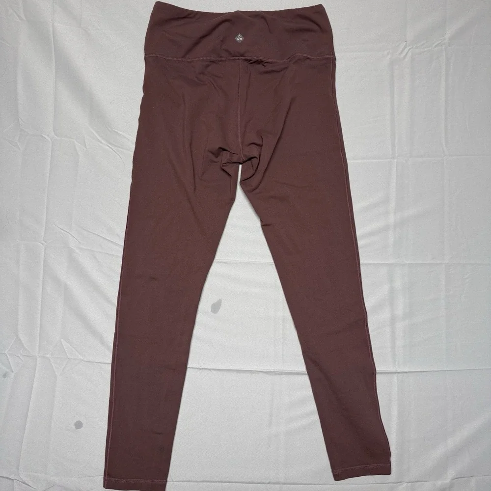 PrAna Electa II Leggings‎ Women's Large Maroon Athleisure Pockets Activewear Gym